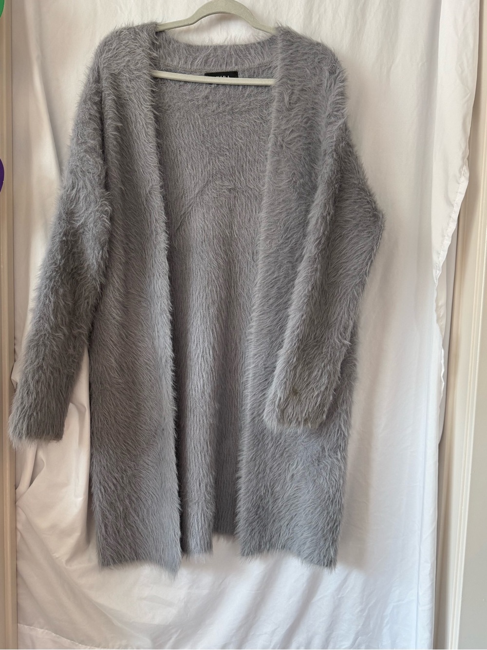 AKIRA Gray Fuzzy Cardigan